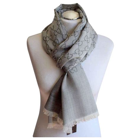 gucci cashmere scarf dark grey|gucci wool scarf sale.